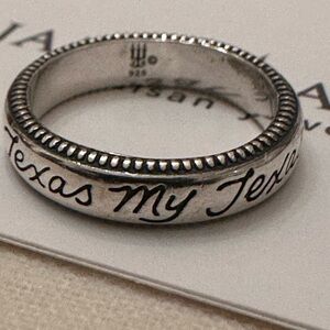 Rare & Retired James Avery  1836 Texas My Texas Ring - Sterling Silver Size 6.0